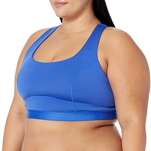 Champion, Absolute, Moderate Support Sports Bra for Women (Plus Size), Deep Dazzling Blue, 2X