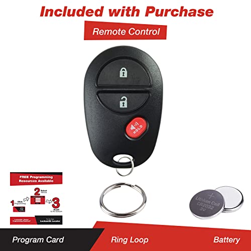 KeylessOption Keyless Entry Remote Fob Uncut Blank Car Key for GQ43VT20T - Thumbnail 2