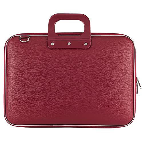 Bombata Classic - Mallette pour ordinateur portable - Sac à bandoulière - Rosso borgogna 17