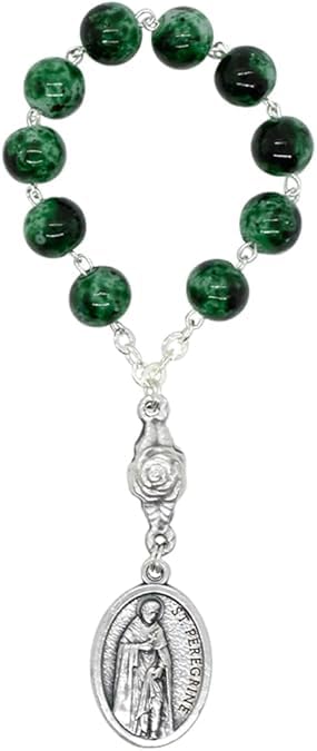 St. Peregrine Chaplet | Beautiful Black Beads | A Great Gift For Catholics | Comes with Info Papers | Christian Jewelry2
