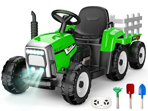 Jouet pour enfants de 3 à 7 ans : tracteur électrique de jardin