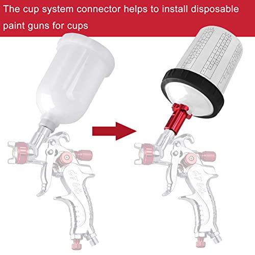 Hvlp Spray Gun Kit, Automotive Paint Spray Paint Gun With 3 Nozzles 1.4 Mm 1.7 Mm 2.0 Mm, 600Cc Cup And Cup Systerm Connector, Air Spray Gun Automotive Paint Sprayer For Car, Fence, Furniture(Red) #TOP3