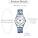 Imagen de OIDEA Reloj Elástico Boho Mujer: Relojes Redondo de Cuarzo Analógico para Señora Escala Números Arábigos Grandes Claros y Fáciles de Leer Correa de Aleación