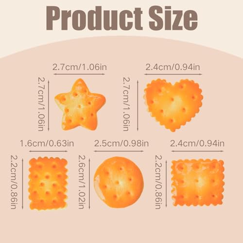 Image of BendJoy10Pcs Cartoon Cookie Fridge Magnets Set | 5 Cute Biscuit Shapes, Sweet Dessert Decoration for Refrigerator, Whiteboard, Metal Surfaces