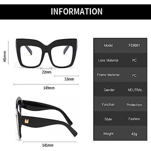 Monturas de gafas cuadradas de gran tamaño MUTYNE anteojos moda mujer 3