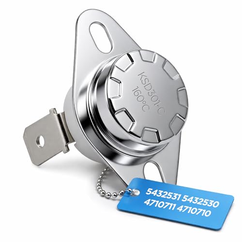 Thermostat-Temperaturschalter KSD301 | Temperaturbegrenzer 160°C mit Originalcode 5432531 5432530 4710711 4710710 passend für Miele Trockner | 3 Jahre Garantie