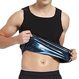 Shaxea Sweat Tank Top Shaper Sauna Vest for Men Hot Polymer Waist Training Vest (Black, 4XLarge-5XLa