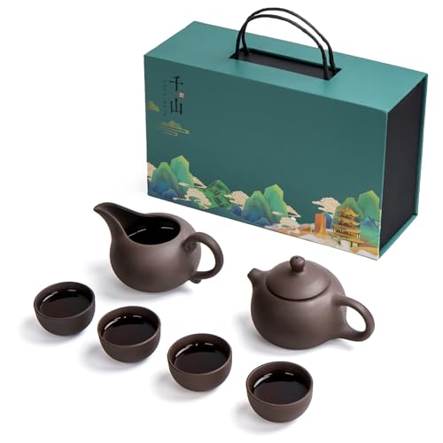 Service à thé Gongfu en céramique, service à thé asiatique pour adulte, coffret cadeau portable tout-en-un pour voyage, maison, cadeau, extérieur et bureau
