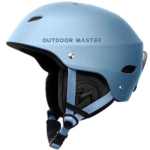 Image of OutdoorMaster Kelvin Ski Helmet - Snowboard Helmet for Men, Women & Youth (Gray Blue,L) | Ski & Snowboard Use,Fits Men,Women & Youth,ASTM Certified Impact Protection,Adjustable Ventilation