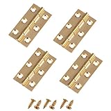 Liyafy 2 Inch Butt Hinges for Cupboard Cabinet Home Furniture Hardware Door Folding Butt Hinge Coppe