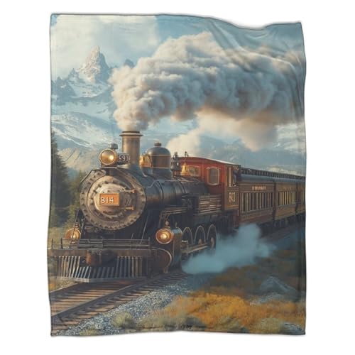 Couverture train à vapeur luxueuse en flanelle de qualité supérieure
