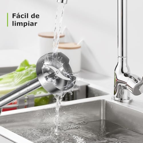 Batidora de mano Bonsenkitchen en acero inoxidable con motor de alta potencia 7
