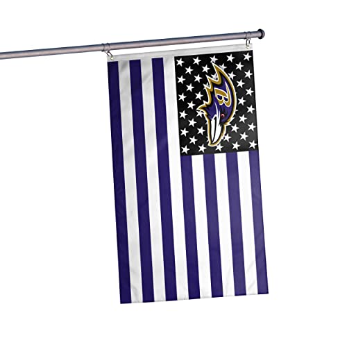 FOCO Baltimore Ravens NFL American Stars Horizontal Flag