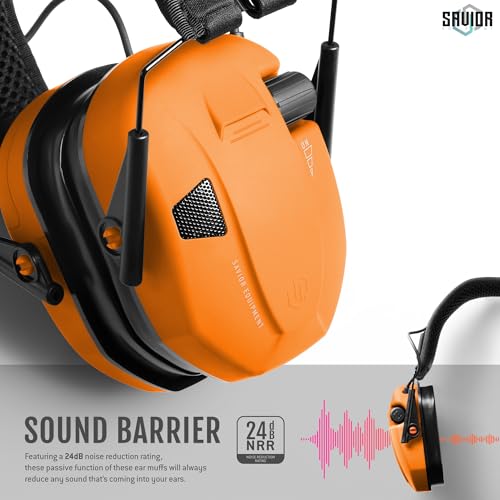 Image of Savior Equipment Apollo Electronic Earmuffs For Shooting w /Gel Ear Pads, 24dB NRR, Noise Cancelling Ear Protection Headset