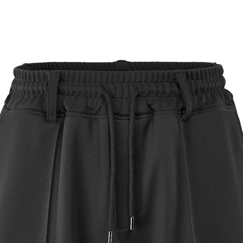 Shorts casuales atléticos para hombre, cintura elástica con cordón miniatura 3