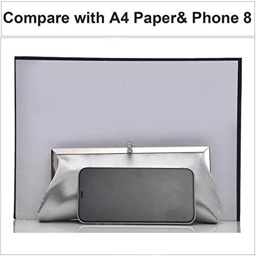 Luxury Satin Classic Evening Clutch Bag With Elegant Rhinestone Bling Crossbody Bag For Wedding Bridal Graduation Prom (Silver) #TOP4
