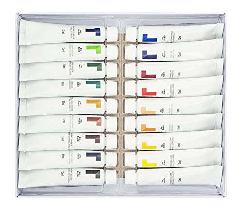 Image of Reeves Oil Paint-10ml, Set of 18