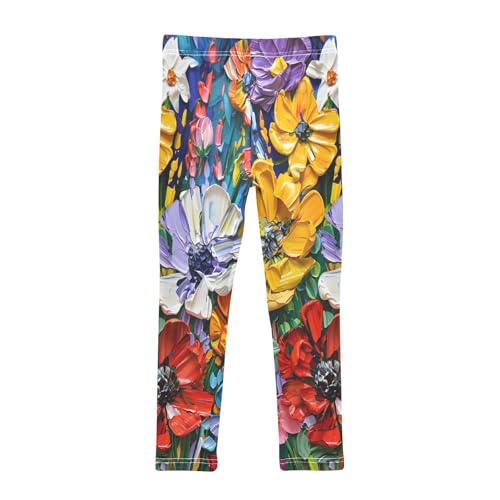 Bolaz Toddler Girls Leggings Printed Yoga Pants Leggings Flowers Whimsical for Kids2