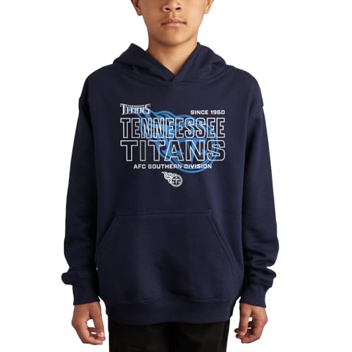 Junk Food NFL - Tennessee Titans - Modern Outline - Officially Licensed Youth Pullover Fleece Hoodie for Boys and Girls