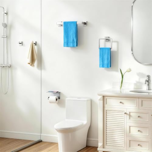 STWWO 5-Piece Bathroom Accessories Hardware Set Brushed Nickel by STWWO - Used condition - Image 6