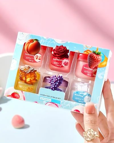 NAJD - Lip Balm Lip Moisturizer Hydrating Repair Lip Makeup Anti-Cracking 7g*(6) Pcs Skin Protect Moisturizing Lip Mask (WNP'L)