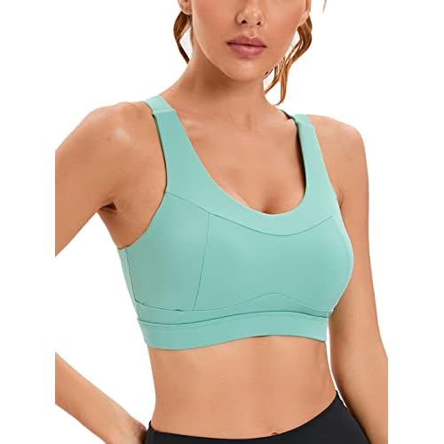 RUNNING GIRL High Impact Sports Bras for Women,Racerback Running Bra Workout Crop Tank Tops Longline Sports Bra Push up