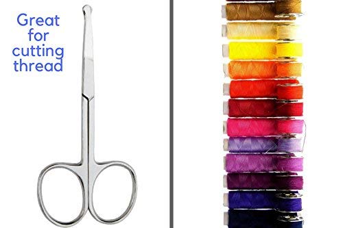 Beespring Rounded Nose Hair Scissors. Round Tip Scissor For Ear, Eyebrow, Beard And Mustache Trimming - 3.5" Blunt Nosed Tipped Grooming Trimmer #TOP3