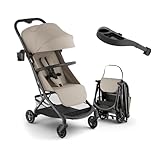 Luvoro Neo Lightweight Travel Stroller with Snack Tray, Airplane-Friendly Compact Baby Stroller, One-Hand Fold Portable Stroller for Toddler 0-55lbs, Adjustable Recline Seat, UPF 50+ Canopy,Rain Cover