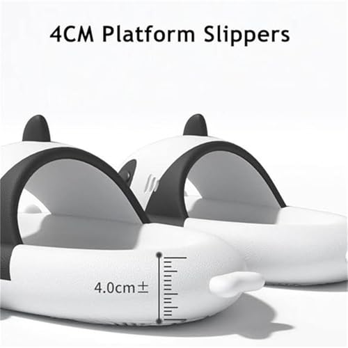 Generic Panda Shark Slides - Cute 3D Cloudy Shark Slides Anti-Slip House Slippers Beach Shoes Casual Shark Sandals4