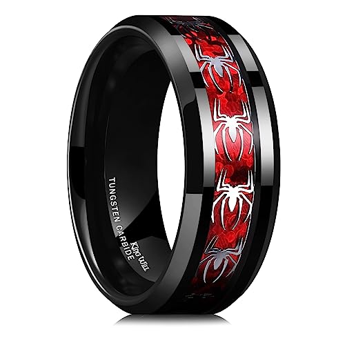Bague homme carbure de tungstène coupe confortable anti-rayures