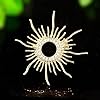 Broches en forme de soleil doré en cristal pour femmes femme foulard clip épingles Cool Weeding Coat Cardigan Fine Broche Sac à dos Pendentif #3