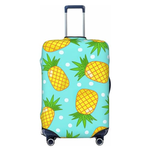 Fresh Pineapple Print Luggage Suitcase Cover Protector Luggage Washable Covers With Concealed Zipper