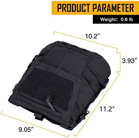 Miniatura 8 de IDOGEAR Táctica Zip-on panel bolsa militar mochila chaleco accesorio bolsa para CPC AVS JPC2.0