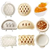 Dough Presser Pocket，Mini Pie Molds,One-Handed Cookie Maker, 3 Shape Christmas Handmade Pie Molds.(Round Pie Mold)