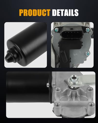 Image of ROADFAR Front Windshield Wiper Motor Replacement for Ford for Fiesta V (JH , JD ) 2001-2008,for Ford for Fiesta V Van 2003-2010 1740714,2S6T17B571AC Wiper Motor 5 Pins