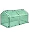 Quictent 71" WX 36" D X 36" H Portable Cloche Mini Greenhouse, Large Zipper Doors Garden Green House - 50 Pcs T-Type Plant Tags Included (Green)
