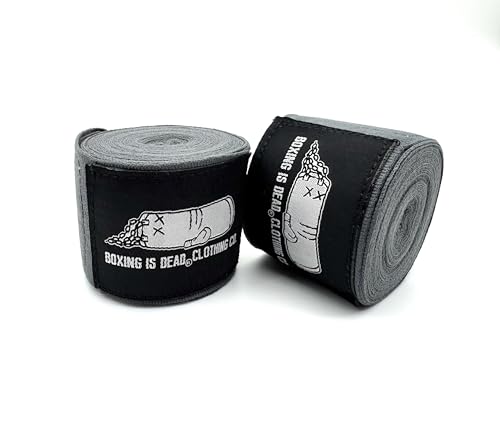 Professional 180-Inch Boxing Hand Wraps for MMA & Training, Maximum Wrist Support & Hand Protection, Breathable Cotton Blend, Unisex for All Ages (Dark Gray)