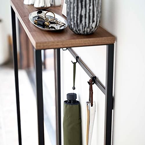 Yamazaki Home Slim Console Steel | End + Side Tables, Wood Alloy, Black, One Size