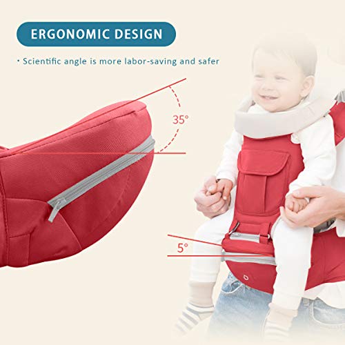 SONARIN 3-in-1 multifunctionele hipseat babydrager, babydrager, front-facing-slinger, grote opslag, ergonomisch, alle… - Image 5