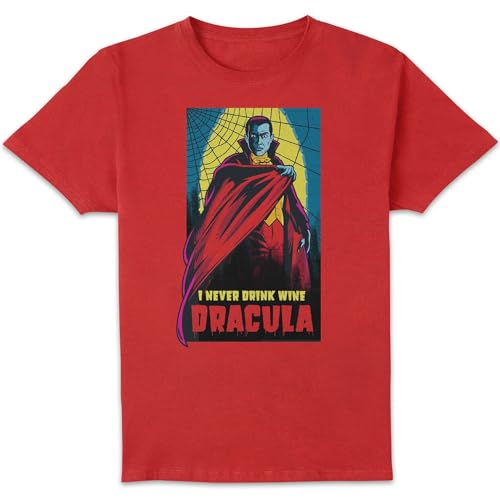 Universal Monsters Dracula Retro Men's T-Shirt - Red M