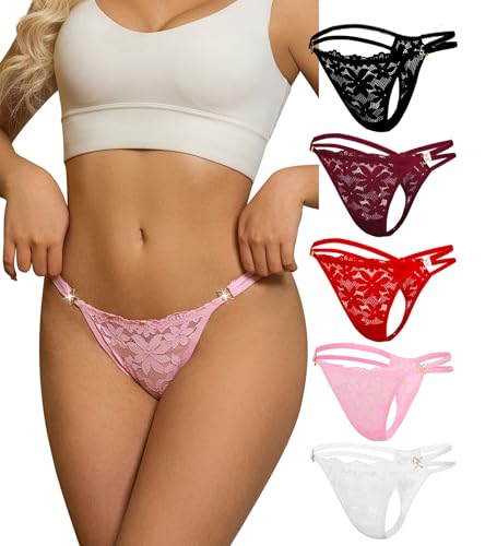 Image of Banamic Sexy Thongs for Women G-String Thongs with Double Straps Panties