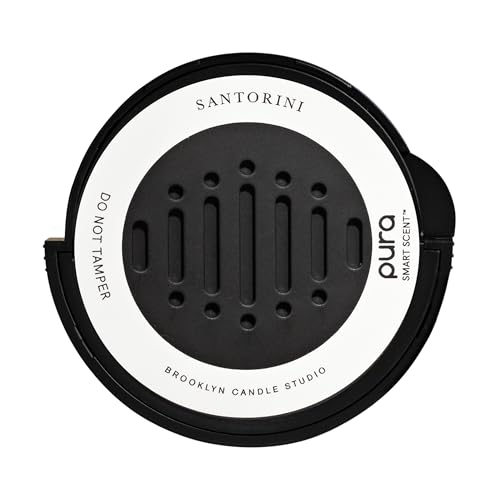 Pura & Brooklyn Candle Studio - Car Scent Refill for Pura Car Diffusers - Premium Fragrance for Smart Diffuser - Long Lasting up to 30 Days of Scent - Santorini