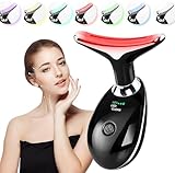 Red-Light-Therapy-for-Face and Neck Massager,7 Colors Womens Skin Rejuvenation Lifting Facial Massager Tool for Toning,Glow Boost (Black)