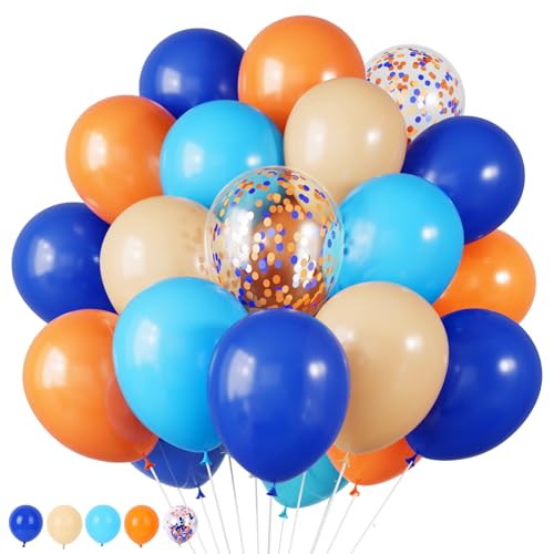 Image of RUBFAC Blue and Orange Balloons Kit, 2026 Graduation Party Balloon for Blue Birthday Decoration Baby Shower Thanksgiving Decoration