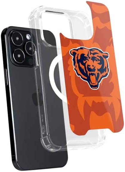 Skinit Phone Case Compatible with MagSafe iPhone 13 Pro - Officially Licensed NFL Chicago Bears Double Vision Design