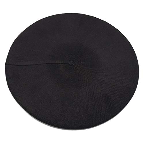 Sydbecs Cashmere Beret Hats For Women Girls, Reversible French Berets Hat Solid Color Style (Black) #TOP1