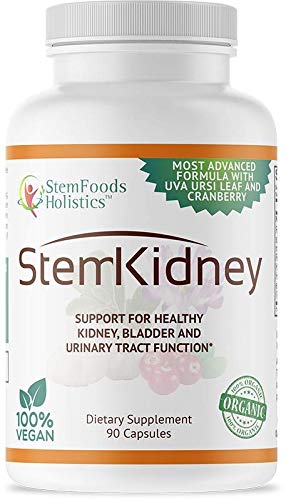 StemKidney - Support for Healthy Kidney, Bladder and Urinary Tract, 90 Capsules, derived from 100% Natural and Organic Plant Sources.