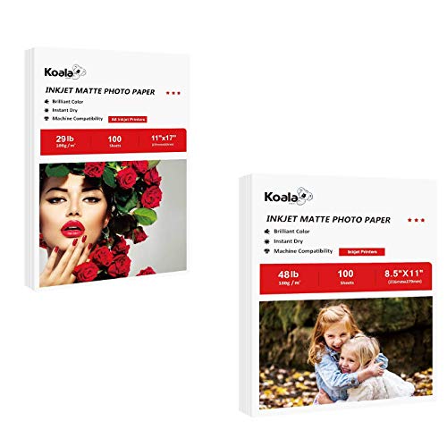 Koala Matte Photo Paper 8.5X11 Inches And Thin Matte Inkjet Printer Paper 11X17 Inches #TOP29