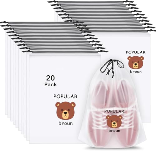 Pristu Pack of 20 Shoe Bag Cover for Shoe Storage Travel Organizer for Women and Men Shoe Bag Cover for Shoe Storage & Travelling Drawstring Bags Travel Pouch Large Waterproof(Bear Design Bag 20) (20) Pristu Pack of 20 Shoe Bag Cover for Shoe Storage Travel Organizer for Women and Men Shoe Bag Cover for Shoe Storage & Travelling Drawstring Bags Travel Pouch Large Waterproof(Bear Design Bag 20) (20)