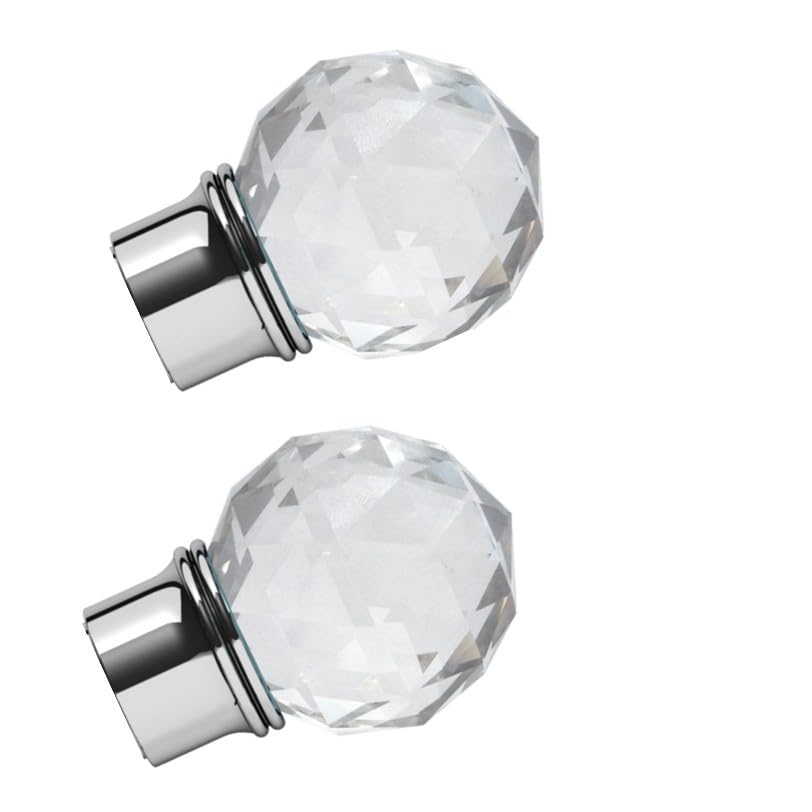 Curtain Pole Finials Swish Elements CAPELLA, for 28mm diameter poles, (Chrome)
